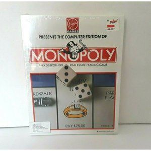 Monopoly Computer Edition 5.25" Virgin IBM PC 3.5"